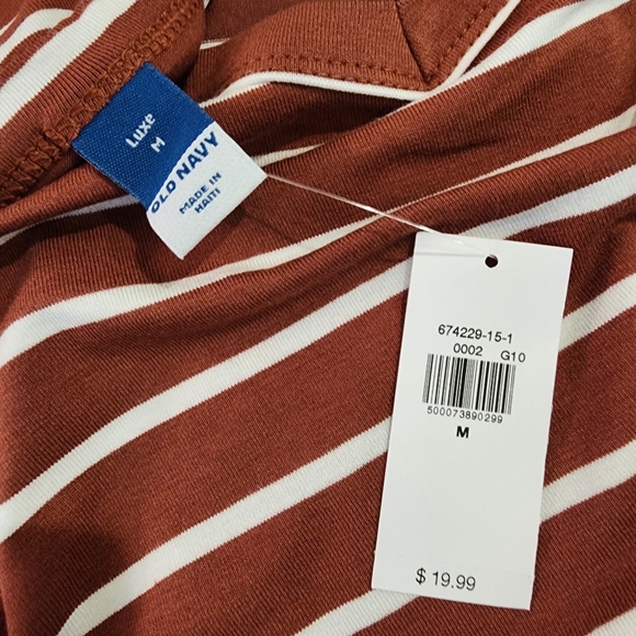 NWT Old Navy Tank, brown and white striped, size Medium - Picture 5 of 5